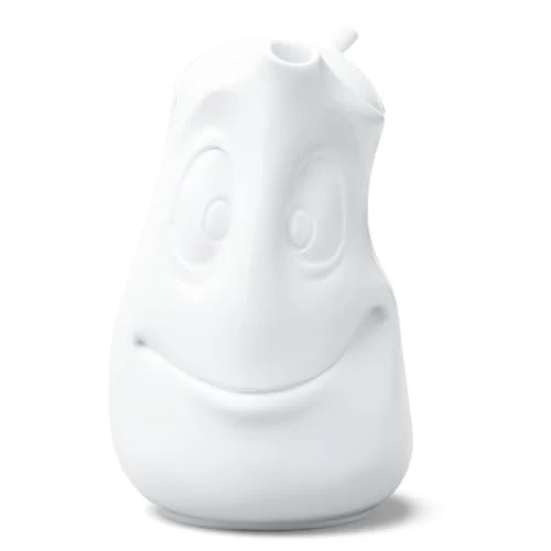 FIFTYEIGHT PRODUCTS / Tassen / Kanne „Gut drauf“ (Porzellan, 1200 ml, weiß, Made in Germany)