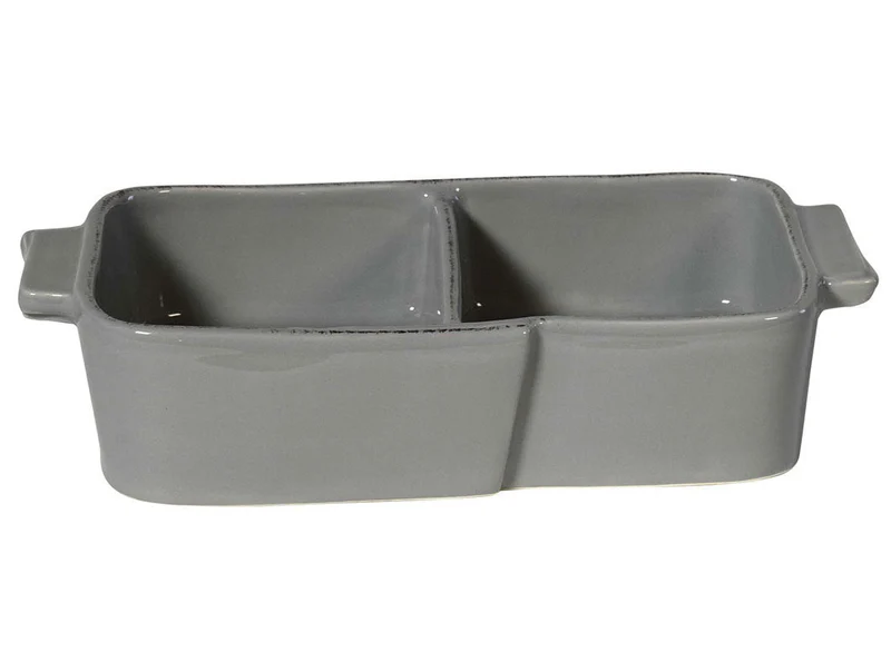 Virginia Casa - Lastra '2 teiliger Antipastiera - 26x13cm - grigio'