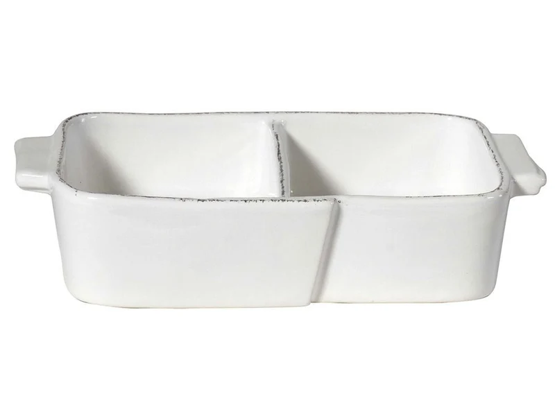 Virginia Casa - Lastra '2 teiliger Antipastiera - 26x13cm - bianco'