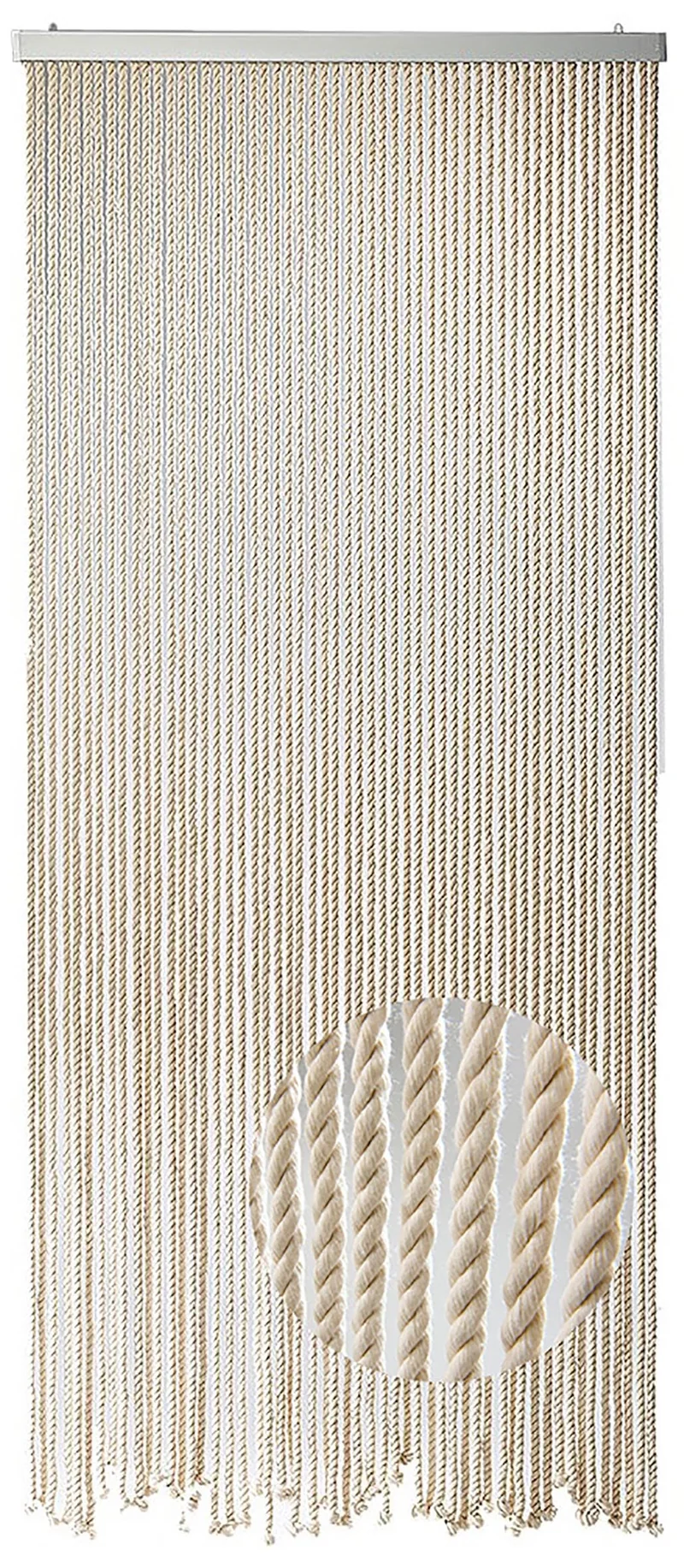 Kobolo Seilvorhang MARITIM 90x195/200cm Türvorhang 90x195/200 cm Beige