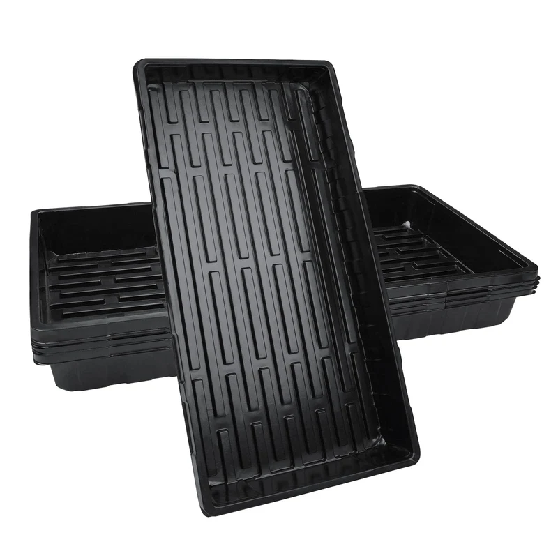 5 Stück Anzuchtplatten Pflanzen Schwarz 54 x 28 cm Anzuchtschalen