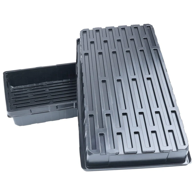 5 Stück Anzuchtplatten Pflanzen Schwarz 54 x 28 cm Anzuchtschalen