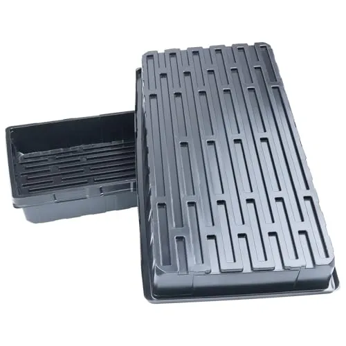 5 Stück Anzuchtplatten Pflanzen Schwarz 54 x 28 cm Anzuchtschalen