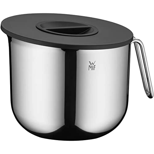 WMF Function Bowls Rührschüssel Edelstahl mit Deckel 2,5l, Rührschüssel mit Spritzschutz 18,5 cm, Cromargan Edelstahl poliert, Innenskalierung, spülmaschinengeeignet