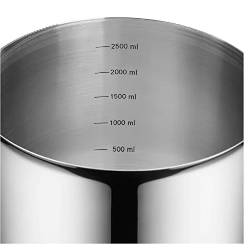 WMF Function Bowls Rührschüssel Edelstahl mit Deckel 2,5l, Rührschüssel mit Spritzschutz 18,5 cm, Cromargan Edelstahl poliert, Innenskalierung, spülmaschinengeeignet
