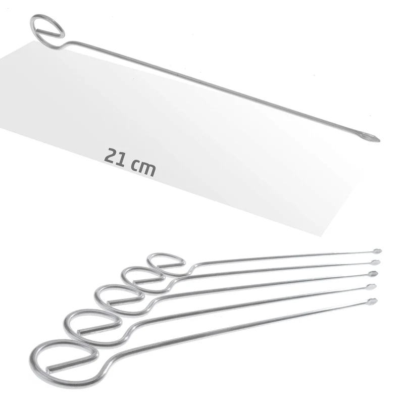Schaschlikspieße 10er Set, Grillspieße 210 mm