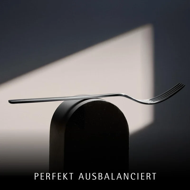 WMF Atria Vorteils Besteck Set 12 Personen, Essbesteck 60 teilig, Monobloc-Messer, Cromargan Edelstahl poliert, spülmaschinenfest