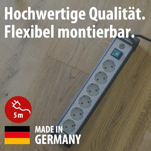 Brennenstuhl Premium-Line Steckdosenleiste 6-Fach, 5m