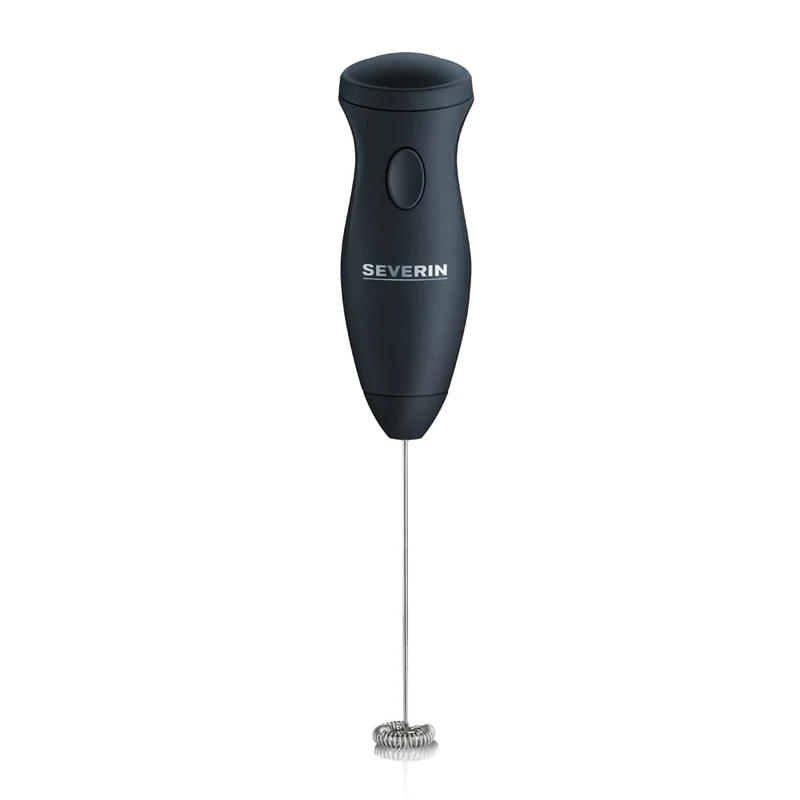 Severin Milchaufschäumer Stab, kompakter Milchschäumer aus Edelstahl, elektrischer Milchaufschäumer mit Batteriebetrieb und einfacher Handhabung, inkl. 2 Batterien, schwarz, SM 3590