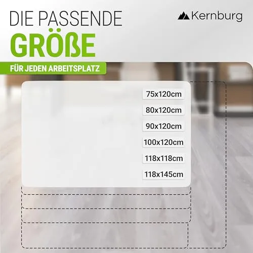 Bodenschutzmatte für Bürostühle 90x120 cm transparent, rutschfest