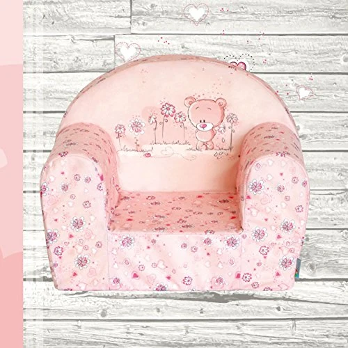 FORTISLINE Kindersessel MINI 40 x 39 x 33 cm - Kinderzimmer Sessel aus Mikrofaser mit Schaumstofffüllung, abnehmbarem waschbarem Bezug, Oeko-TEX, handgefertigt in der EU
