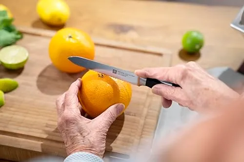 ZWILLING Vier Sterne Universalmesser, Klingenlänge 13 cm, Rostfreier Spezialstahl, Ergonomischer Kunststoff-Griff, Schwarz [Made in Germany]