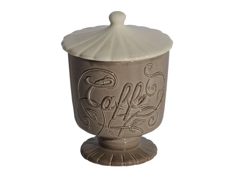 Virginia Casa - Volute 'Kaffeedose - Höhe 18.00cm - grigioCorda'