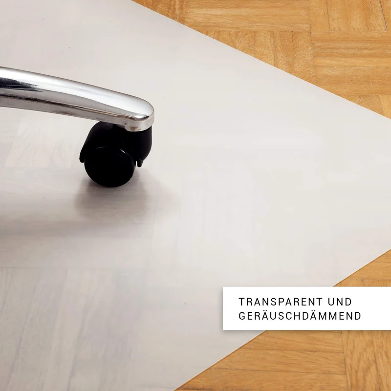 KLINOO Bodenschutzmatte | Bürostuhl Unterlage in milchweiß | rutschfest und Kratzfest | Made in Germany (100x120cm)