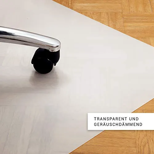 KLINOO Bodenschutzmatte | Bürostuhl Unterlage in milchweiß | rutschfest und Kratzfest | Made in Germany (100x120cm)