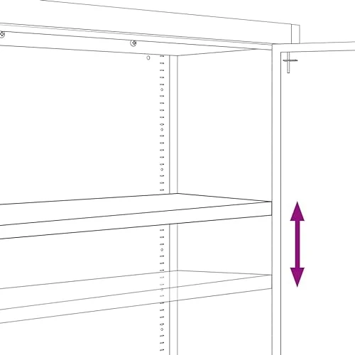 Aktenschrank Anthrazit aus pulverbeschichtetem Stahl 105x40x180 cm mit 4 Einlegeböden abschließbar für Büro, Homeoffice, Arbeitszimmer und Archivierung sicherer Stauraum