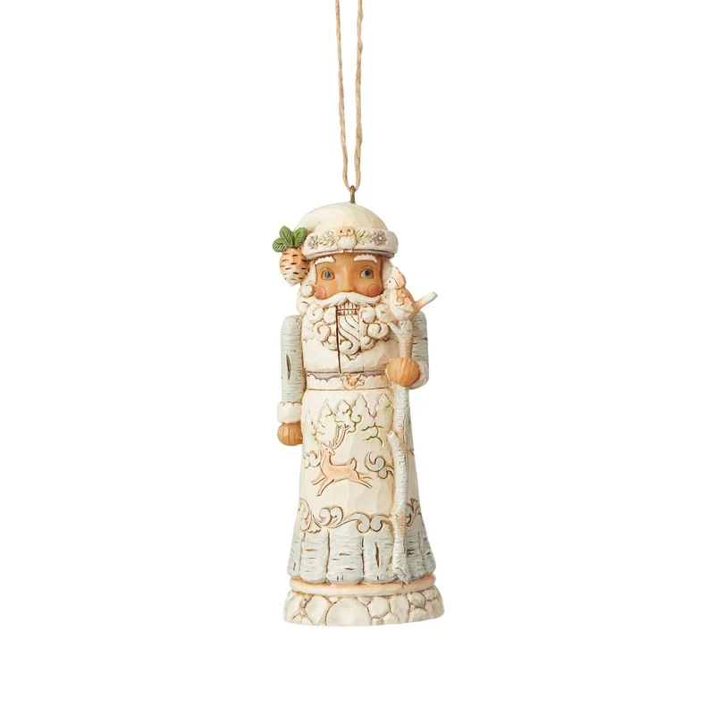 Jim Shore - White Woodland 'Woodland Nutcracker (Hanging Ornament) '