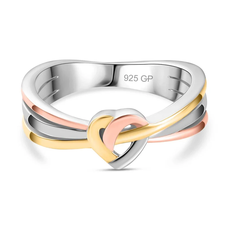 GP Amore Kollektion - Herz Liebesknotten Ring, 925 Silber,