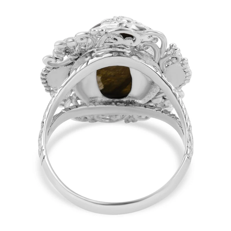 Royal Bali - Labradorit Ring, 925 Silber ca. 12,30 ct
