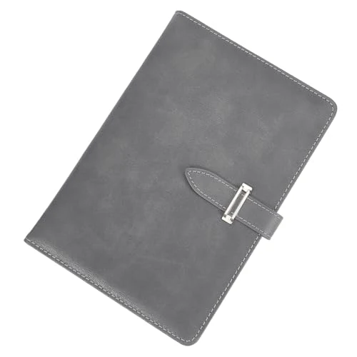 craspire A5 Notizbucheinband Aus Leder Grau Wasserdicht Umschlagordner Nachfüllbares Notizbuch Business Aktentasche Umschlagordner Handgefertigter Tagebucheinband Aus Leder Für Buchliebhaber