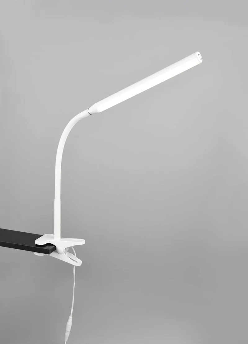Reality Leuchten LED Klemmleuchte Nevada R57941131, Kunststoff Weiß matt, 5 Watt LED, dimmbar, Farbwechsel