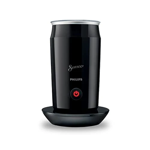 Philips SENSEO® Milk Twister – Milchaufschäumer für heißes und kaltes Milchaufschäumen für 2 Cappucinos, Antihaftbeschichtung, 500 Watt, 0.12 Liter, ‎15.1 x 15.1 x 21.7 cm, schwarz (CA6500/60)