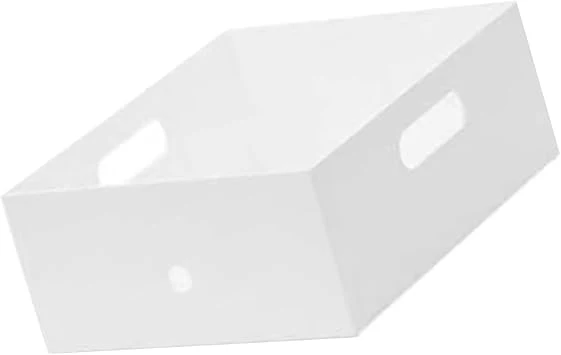 Cryfokt Datei-Organizer-Box, Dokumentenaufbewahrungsbehälter mit Zwei Griffen, Schreibtisch-Organizer-Box mit Griffen für die Organisation von Bürobedarf und Zuhause