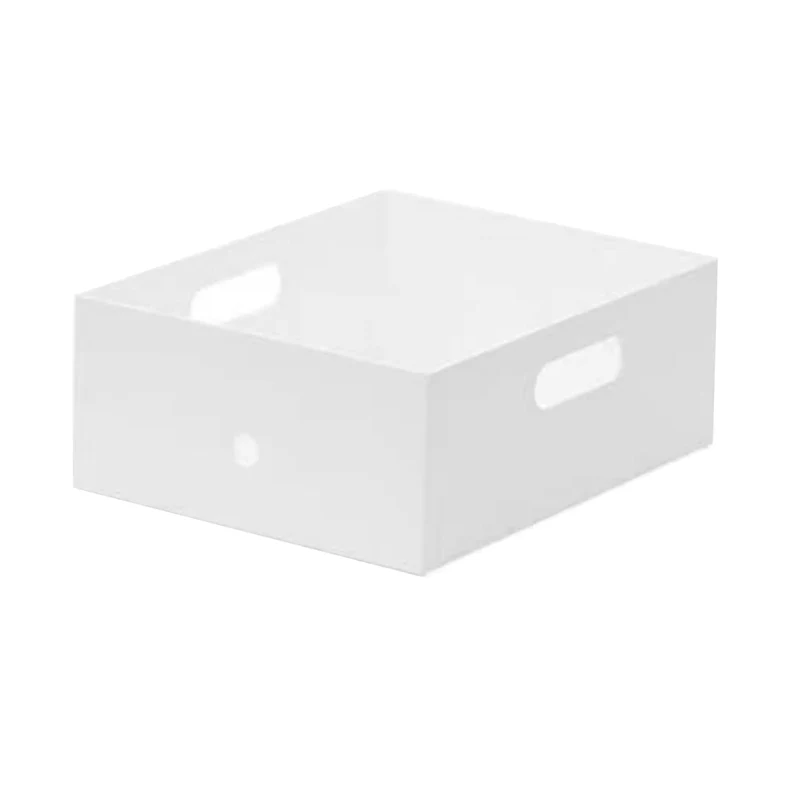Cryfokt Datei-Organizer-Box, Dokumentenaufbewahrungsbehälter mit Zwei Griffen, Schreibtisch-Organizer-Box mit Griffen für die Organisation von Bürobedarf und Zuhause