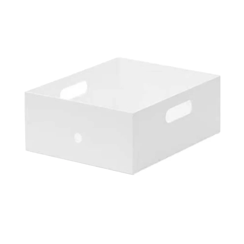 Cryfokt Datei-Organizer-Box, Dokumentenaufbewahrungsbehälter mit Zwei Griffen, Schreibtisch-Organizer-Box mit Griffen für die Organisation von Bürobedarf und Zuhause