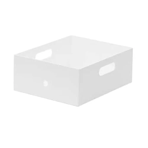 Cryfokt Datei-Organizer-Box, Dokumentenaufbewahrungsbehälter mit Zwei Griffen, Schreibtisch-Organizer-Box mit Griffen für die Organisation von Bürobedarf und Zuhause