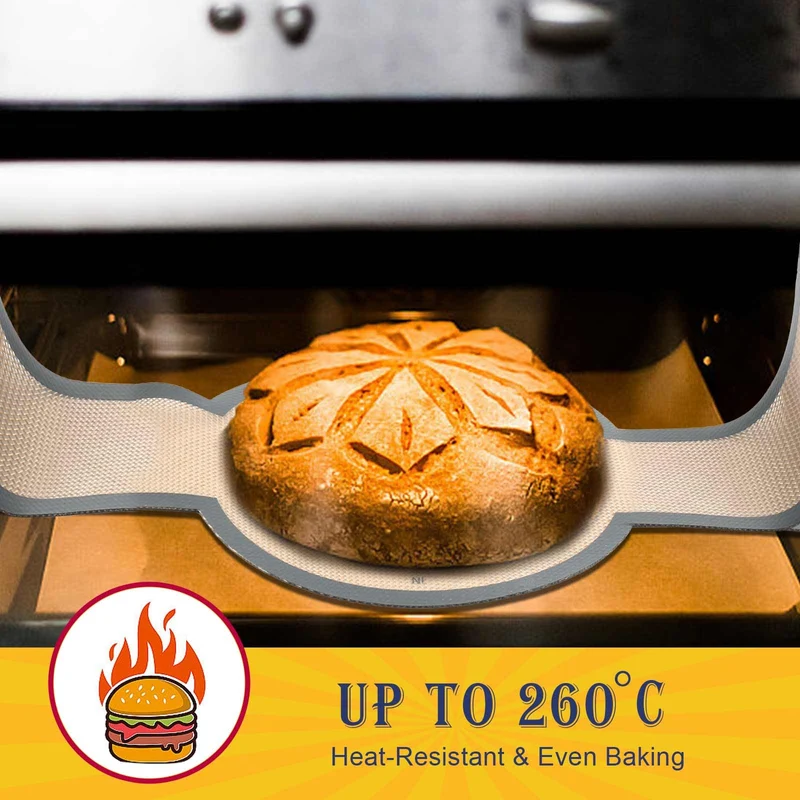 2 Stück Brotschlinge mit Langen Griffen, Silikon Backmatte für Dutch Oven
