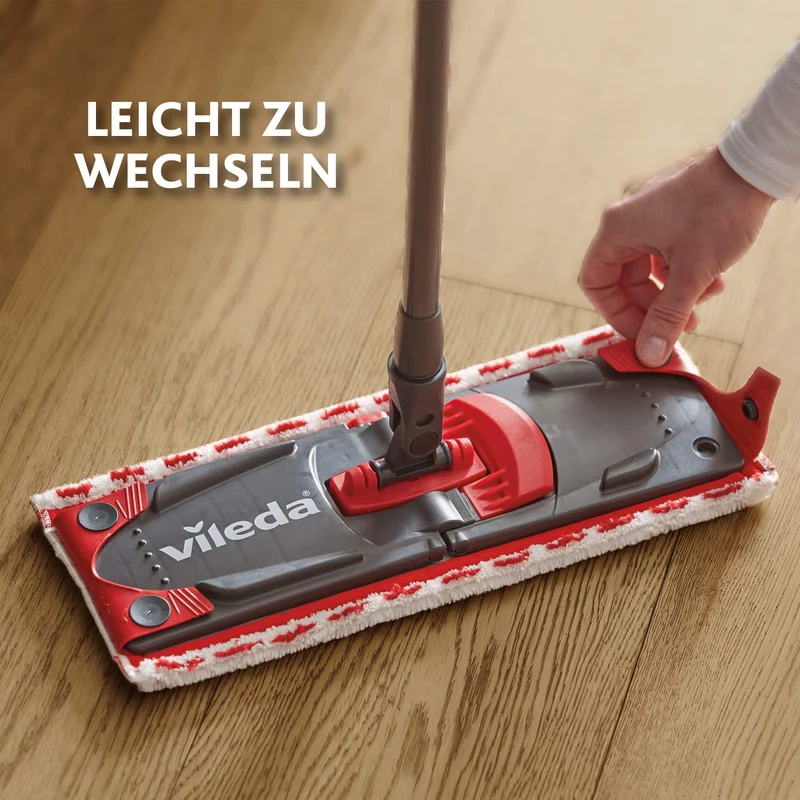 Vileda Ultramax Ersatzbezug für Bodenwischer | Mikrofaser Wischmopp-Bezug für alle Hartböden wie Parkett, Laminat & Fliesen - Waschmaschinengeeignet | 1 Stück