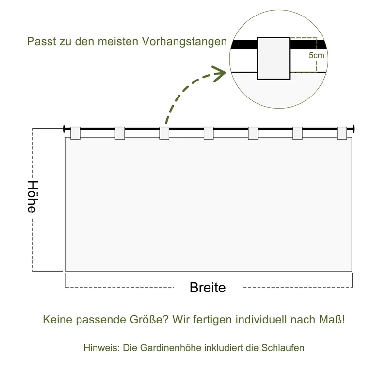 Joyswahl Bistrogardine Voile Schlaufen Scheibengardine Mia 45x90cm Grau