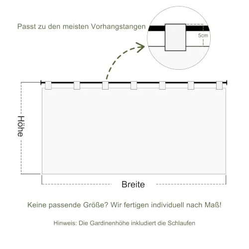 Joyswahl Bistrogardine Voile Schlaufen Scheibengardine Mia 45x90cm Grau