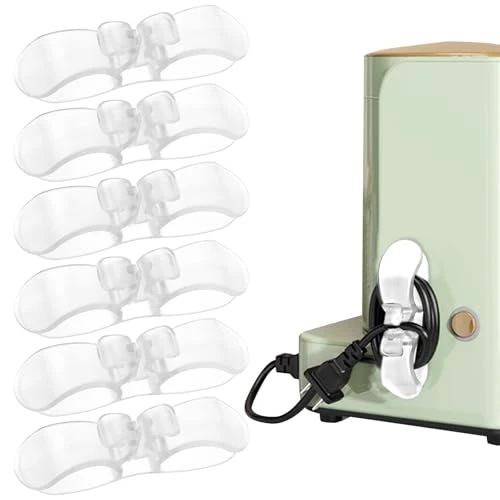 Tyqour 6 Stück Kabel Organizer für Geräte,Kabelaufwickler Selbstklebend Kitchen Cable Organizer Kabel Organizer Kabelhalter für Küchengeräte,Kabelaufwicklung für Küchengeräte Mixer Reiskocher