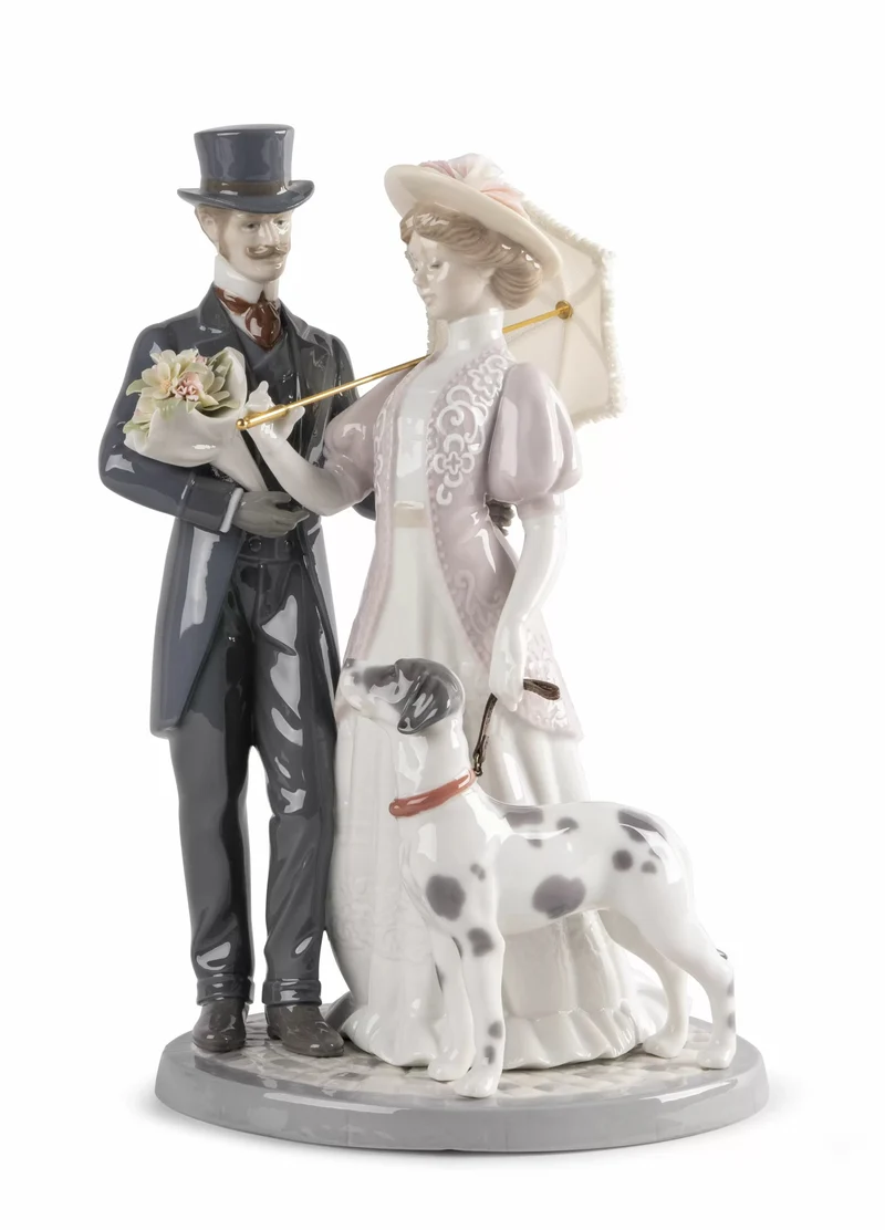 LLADRO® - 'EIN ROMANTISCHER SPAZIERGANG - A Romantic Stroll - 33 x 22 x 18 cm' 01009551