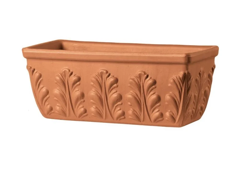 Generisch NEU !! Orig. Italienischer Blumenkasten 42 cm aus Terracotta Balkonkasten Pflanzkasten Blumentopf Pflanzgefäß Terrakotta