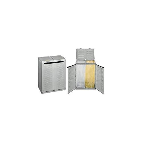 Terry, Ecocab 2 , Schrank zum Mülltrennen, für den Innen- und Außenbereich, 2 separate Fächer - 68x39x88,7 cm
