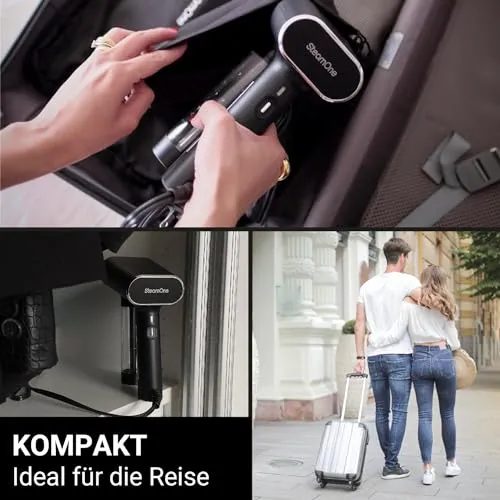 SteamOne - Dampfglätter, dampfen anzug 2000W 30g/min - Travel steamer - Autonomie 8 min (150ml) - 3m Kabel - Entfernt 99,99% der Verunreinigungen - Bereit in 30s - EUNS150B