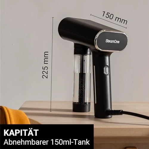 SteamOne - Dampfglätter, dampfen anzug 2000W 30g/min - Travel steamer - Autonomie 8 min (150ml) - 3m Kabel - Entfernt 99,99% der Verunreinigungen - Bereit in 30s - EUNS150B