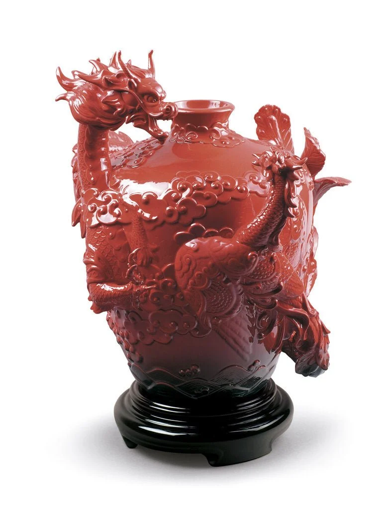 LLADRO® VASE »DRAGON & PHOENIX VASE - Size: 32x28 cm « 01009289