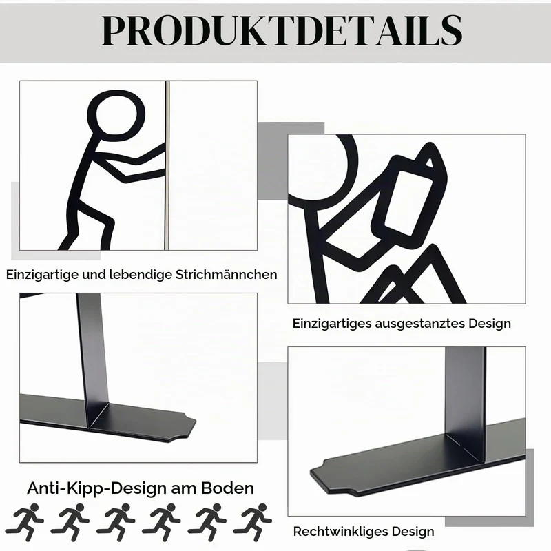 Buchstütze für Regale Dekorative, Süße Buchstützen Metall, Originell für Schwere Bücher, Buchhalter für Büro Schule Zuhause, Schreibtisch Regal Dekoration, Geschenk für Bücherliebhaber