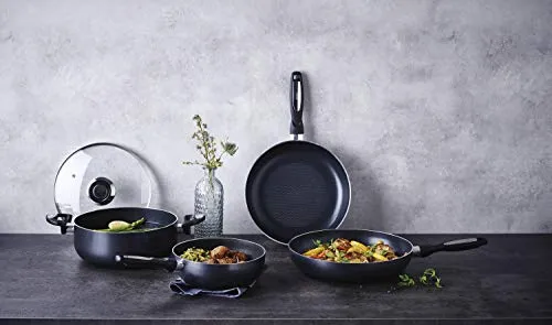 Beka 13078204 Pro Induc Anthrazit Mini Wok Pfanne, Aluminium beschichtet innen, 20 cm