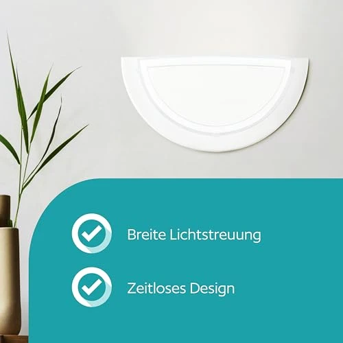 EGLO Wandlampe Planet 1, Wandleuchte halbrund mit E27 Fassung