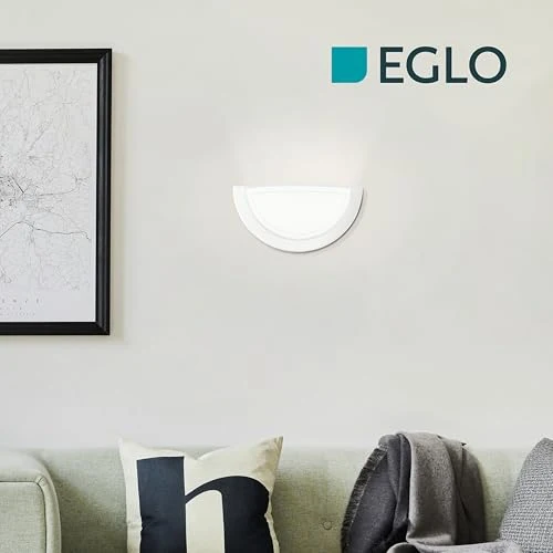 EGLO Wandlampe Planet 1, Wandleuchte halbrund mit E27 Fassung