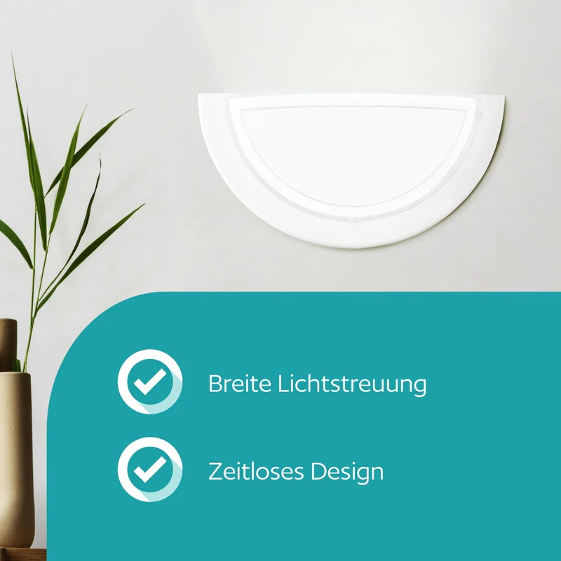 EGLO Wandlampe Planet 1, Wandleuchte halbrund mit E27 Fassung