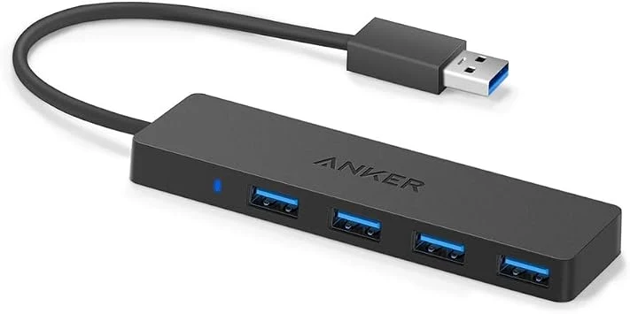 Anker 4-Port USB 3.0 Flacher Datenhub,Datensynchronisierung mit biszu 5Gbps