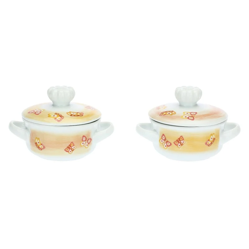 THUN Marisol Set mit 2 Mini-Cocotte mit Deckel 9,9x9,9x5cm