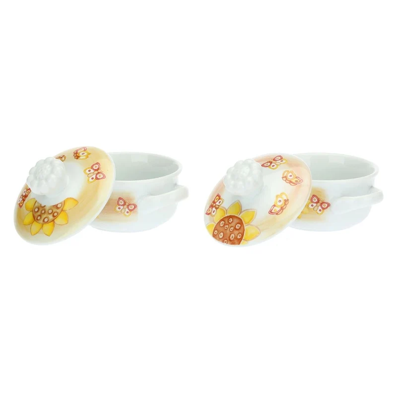 THUN Marisol Set mit 2 Mini-Cocotte mit Deckel 9,9x9,9x5cm