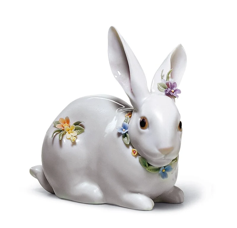 LLADRO® Figur »Ostern »Attentive Bunny With Flowers« Hase mit Blumen« 01006098